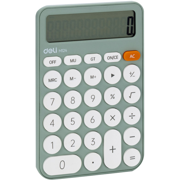 Калькулятор Deli EM124 (зеленый)