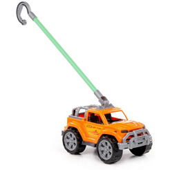 Игрушка-каталка Полесье Легионер с ручкой 63936 (оранжевый)