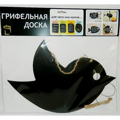 Доска грифельная декоративная Птичка 38*25 см (арт. BB101462)