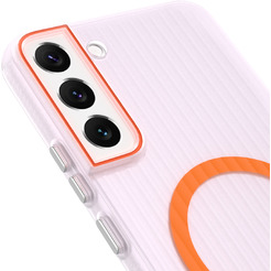 Задняя накладка CASE Translucent Strip Samsung Galaxy S22 Plus, прозрачно-оранжевый