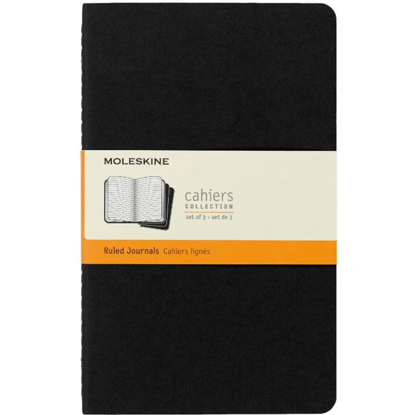 Блокнот Moleskine Cahier Journal Large QP316 (черный) 3 шт