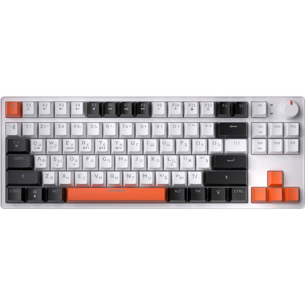 Клавиатура JEGG ZA87 Pro White Black Orange (TNT Yellow)