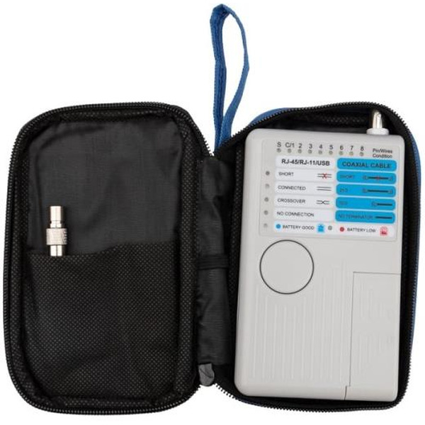 Тестер кабеля универсальный REXANT 12-1003 (RJ-45+RJ-11/RJ-12+1394+USB+BNC 3468 )