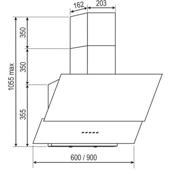 Вытяжка кухонная DACH NUBIA 60 Black