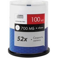 Комплект дисков CD-R Sonnen 700Mb 52x 100шт (513533)