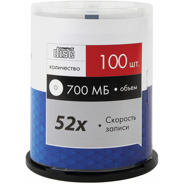 Комплект дисков CD-R Sonnen 700Mb 52x 100шт (513533)
