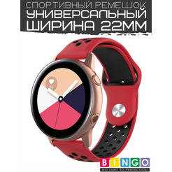Ремешок Bingo Sport для часов/Ширина 22мм Красный с черным