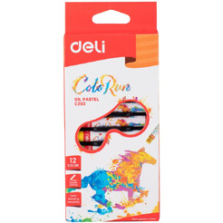 Пастель масляная DELI Color run С20200 12 цв.