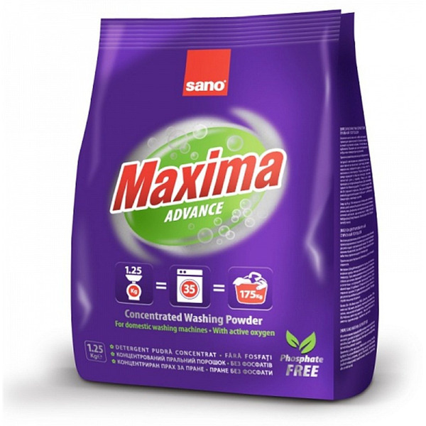 Стиральный порошок SANO Maxima Advance (35 стирок) 1.25 кг