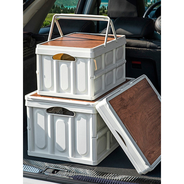 Органайзер складной со столиком и ручками Happy Home HH-003 (белый) 30л.