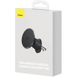 Автомобильное зарядное устройство Baseus CW01 Magnetic Wireless Charging Car Mount Air Vent Version 15W C40141001111-00