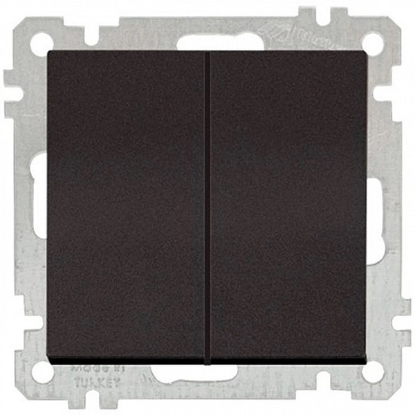 Выключатель Mutlusan 2100-402-0184 черный мат (21 серия)