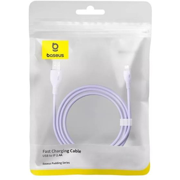 Кабель Baseus Pudding Series Fast Charging Cable 2.4A USB Type-A - Lightning (2 м, фиолетовый)