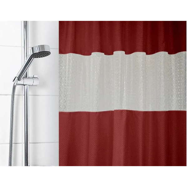 Штора для ванной комнаты Вилина Престиж 7062 (бордовый)