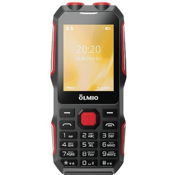 Мобильный телефон Olmio X02 (черный/красный)