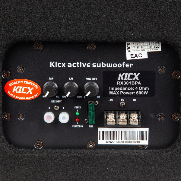 Автомобильный сабвуфер KICX RX301BPA
