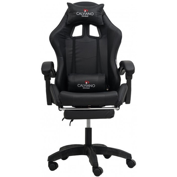 Игровое кресло Calviano 1583 (черное, вибромассажное)