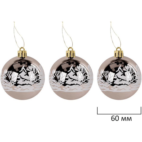 Шары елочные ЗОЛОТАЯ СКАЗКА Light Champagne Style 592592 (шампань)