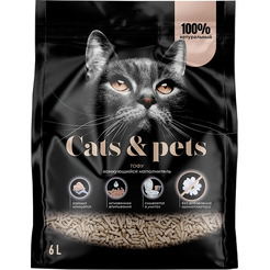 Наполнитель для туалета Cats & Pets Тофу без ароматизаторов (6л/2.6кг)