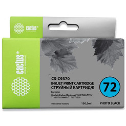 Картридж струйный Cactus CS-C9370 №72 (фото черный)