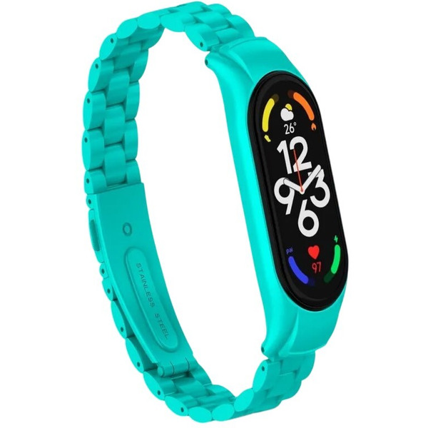 Ремешок Bingo Stainless для XIAOMI Mi Band 7 (мята)
