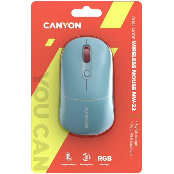 Мышь Canyon MW-22 (CNS-CMSW22DC) бирюзовый