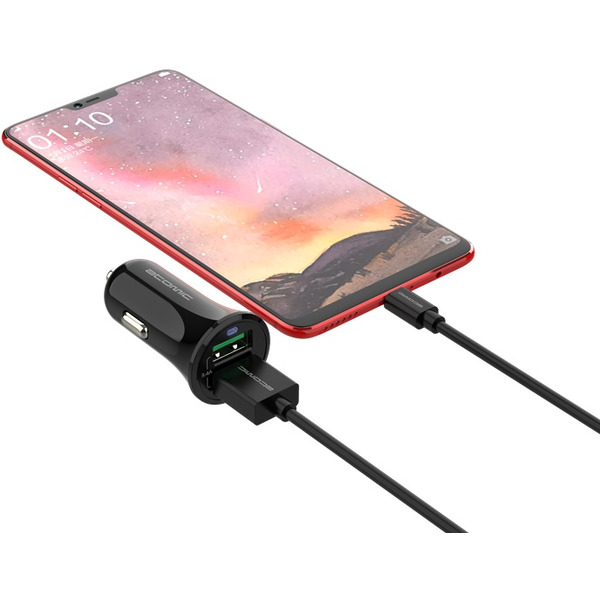 Автомобильное зарядное устройство с кабелем ATOMIC C240М