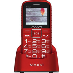 Кнопочный телефон Maxvi B5ds up (красный)