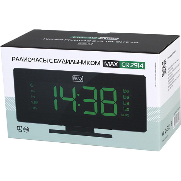 Радиочасы с будильником MAX CR-2914