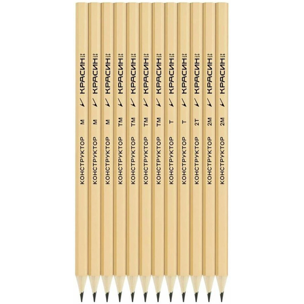 Набор карандашей ч/г Красин "Конструктор" С-358 (12штук)