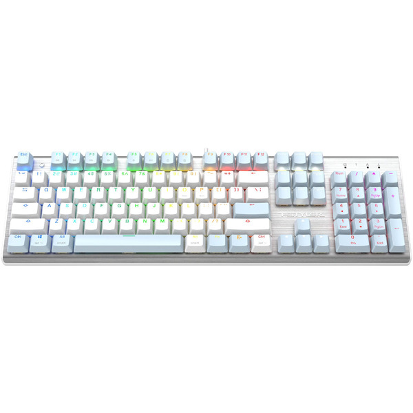 Клавиатура A4Tech Fstyler FS100 Neon (серебристый/голубой)