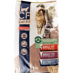 Сухой корм для кошек Cat Fit Для взрослых кошек мясное ассорти (10кг)