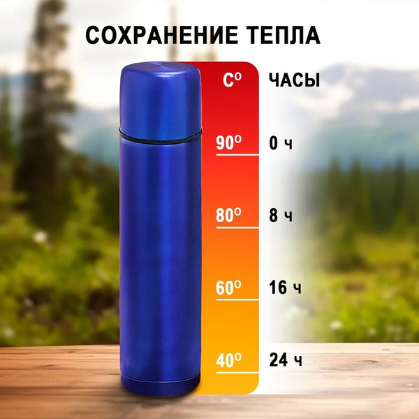 Термос Hott SL-100ZF-BL (синий, 1л)