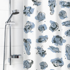 Штора для ванной комнаты Вилина 6984 Посейдон (черный)