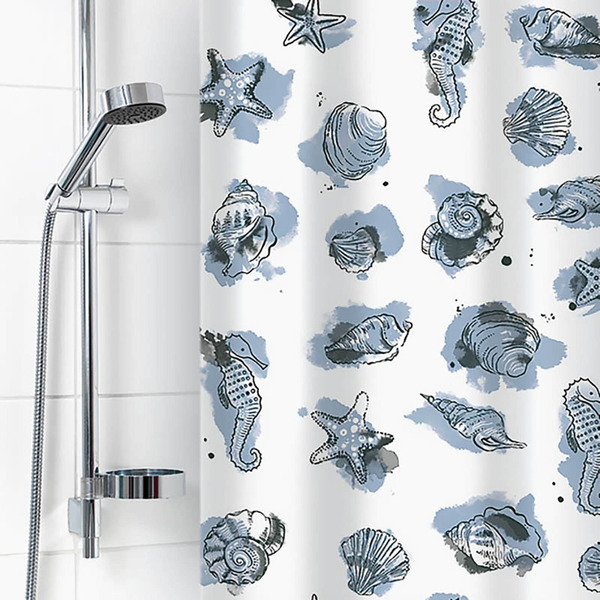 Штора для ванной комнаты Вилина 6984 Посейдон (черный)