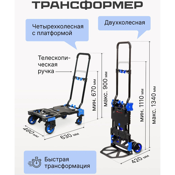 Тележка платформенная Стелла-техник Cart Cart FW-90TP