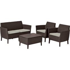 Комплект садовой мебели Keter Salemo 2-sofa Set 258966 (коричневый)