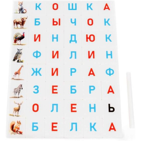 Набор игровой настольный Полесье Слова. Животные и птицы 83337 (48 элементов)