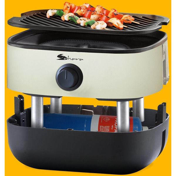 Портативный газовый гриль Sahara Mini BBQ (серый)