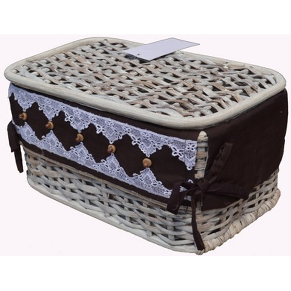 Корзина плетеная с крышкой FIL-SCAN 01-079/S