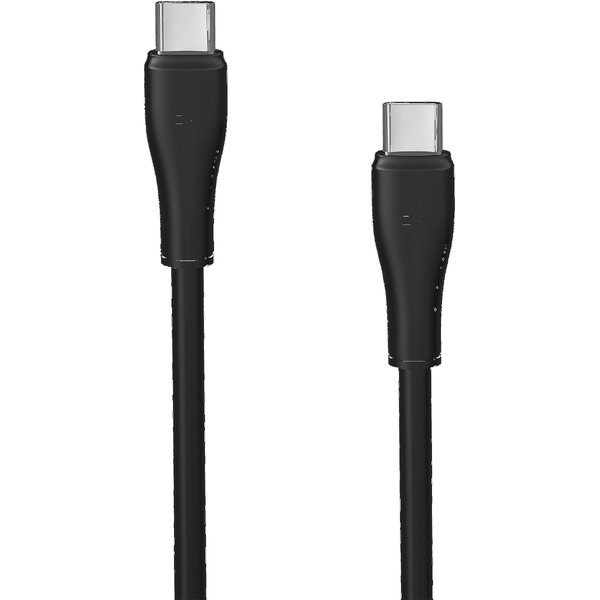 Зарядное устройство сетевое Atomic UniQ G201 GAN 20W USB A+C с кабелем USB С-С 10.181 (черный)