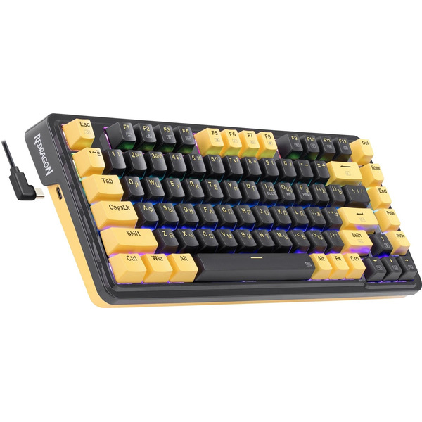 Игровая механическая клавиатура REDRAGON Elf RU (71664) фиолетовый-желтый