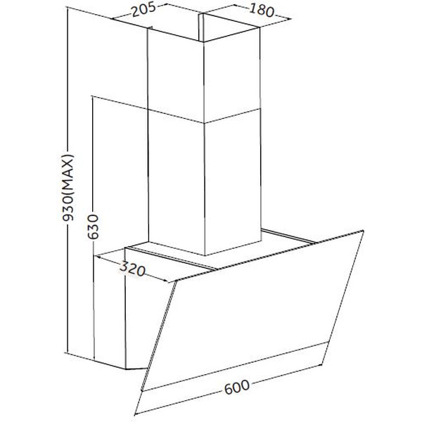 Кухонная вытяжка ZorG ATLANTIS 1060 60 S BL