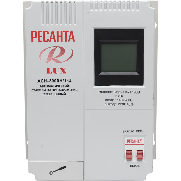 Стабилизатор напряжения Ресанта Lux АСН-3000Н/1-Ц (63/6/21)
