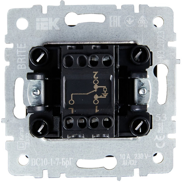 Выключатель IEK Brite BR-V12-1-10-K53