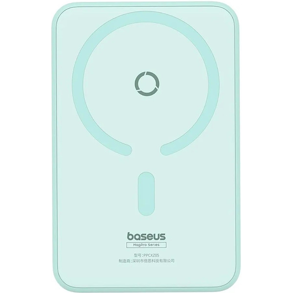 Внешний аккумулятор Baseus MagPro Magnetic Bracket Wireless Fast-Charging Power Bank 20W 5000mAh (мятный)