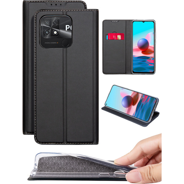 Чехол книга AKAMI Book case series для Xiaomi Poco C40 Черный (30719)