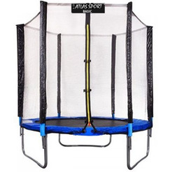 Батут пружинный ATLAS SPORT 6ft Basic blue (с защитной сеткой)