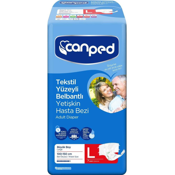 Подгузники для взрослых Canped 7шт размер L (100-150 см)