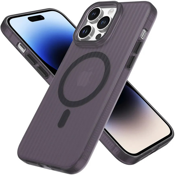 Задняя накладка CASE Translucent Strip Apple iPhone 14 Pro Max (черный)